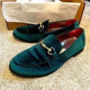 Green Velvet Mens Shoes